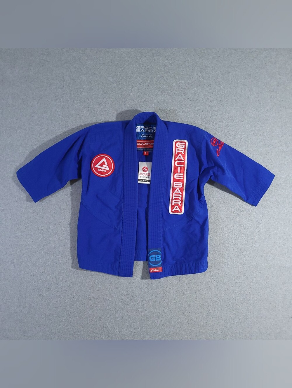 Gracie Barra Equipe GB Kimono Gi Youth Y1 Blue Top Only Jiu-Jitsu